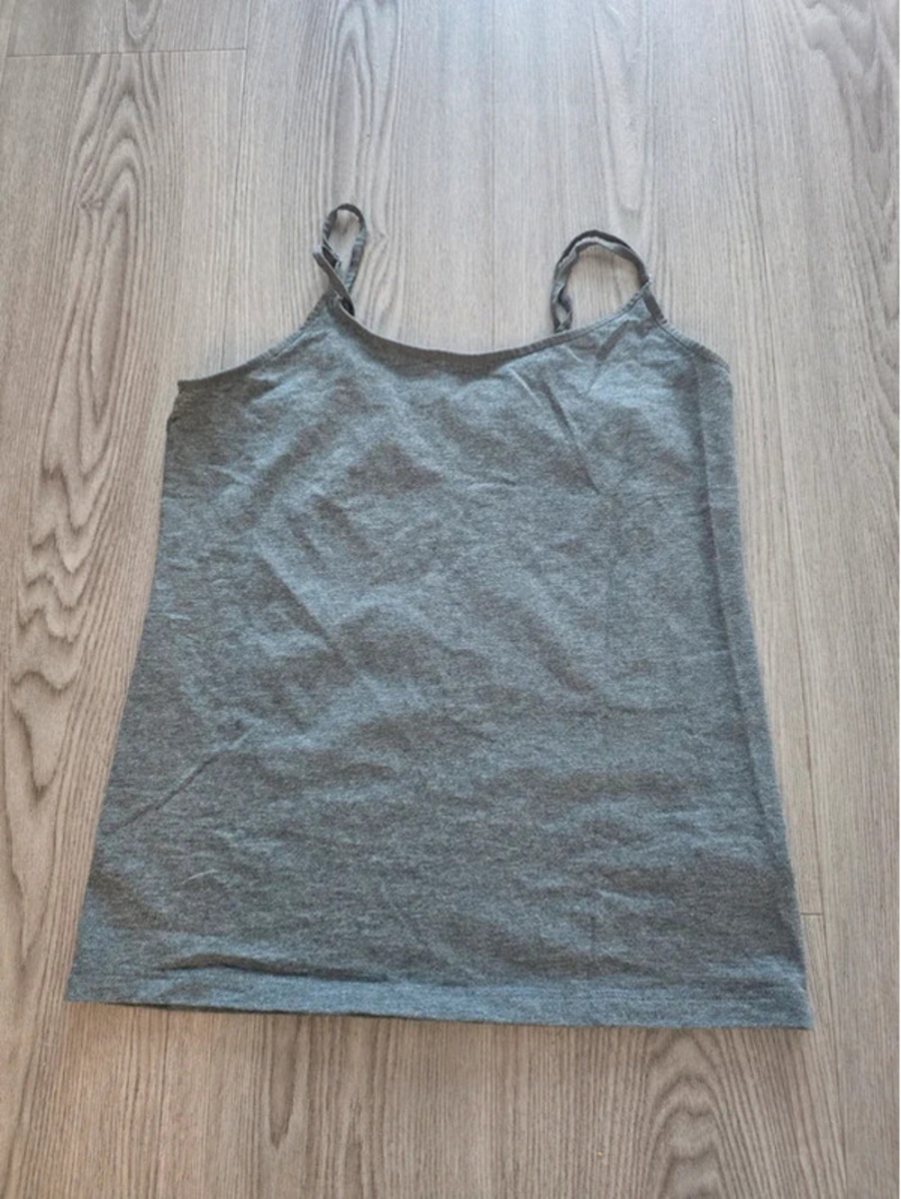 Time and Tru Women's Gray Spaghetti Strap Tank Top Size S